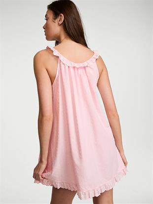 Cotton Dream Dantelli Askılı Kısa Gecelik