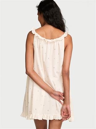 Cotton Dream Dantelli Askılı Kısa Gecelik