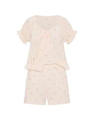 Cotton Dream Kabarık Kollu Kısa Pijama Takımı