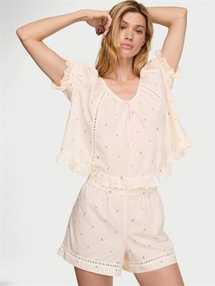 Cotton Dream Kabarık Kollu Kısa Pijama Takımı