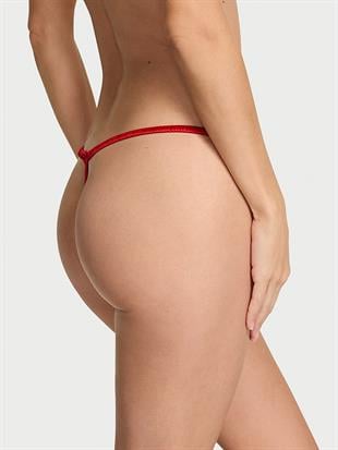 Crotchless V-String Saten Külot