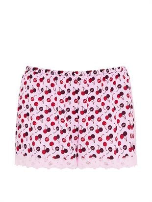 Dantel Detaylı İpeksi Geniş Kesim Pijama Şortu