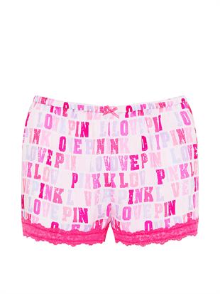 Dantel Detaylı İpeksi Geniş Kesim Pijama Şortu