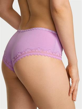 Dantel Detaylı Pamuklu Fiyonklu Cheeky Külot