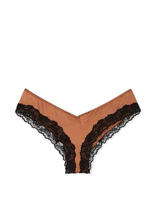 Dantel Kenarlı Derin Bacak Kesim Cheeky Külot