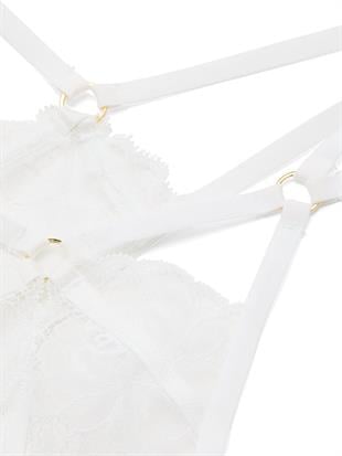 Dantelli Askılı Crotchless Tanga