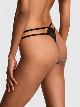 Dantelli Askılı Crotchless Tanga