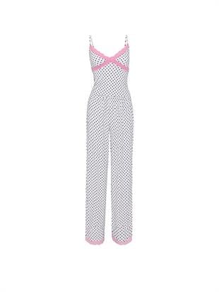 Dantelli Askılı Üst ve Alt Pijama Takımı
