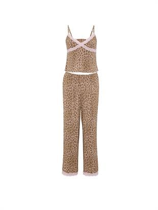 Dantelli Askılı Üst ve Alt Pijama Takımı