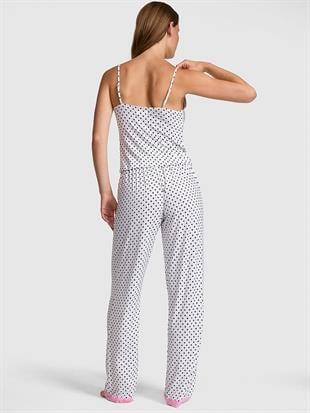 Dantelli Askılı Üst ve Alt Pijama Takımı