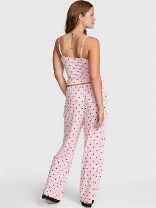 Dantelli Askılı Üst ve Alt Pijama Takımı
