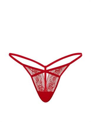 Dantelli Askılı V-String Külot