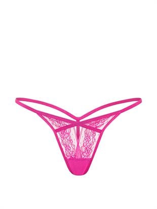 Dantelli Askılı V-String Külot