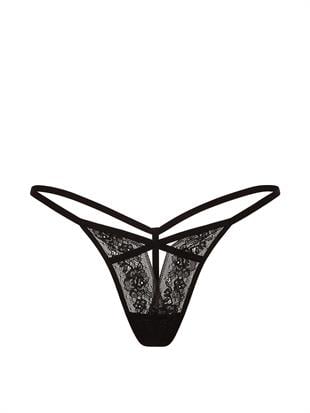 Dantelli Askılı V-String Külot