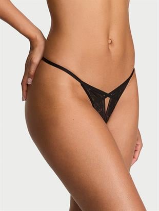 Dantelli Askılı V-String Külot