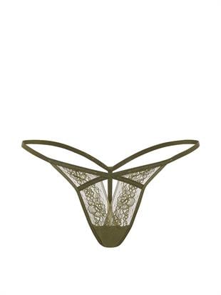 Dantelli Askılı V-String Külot