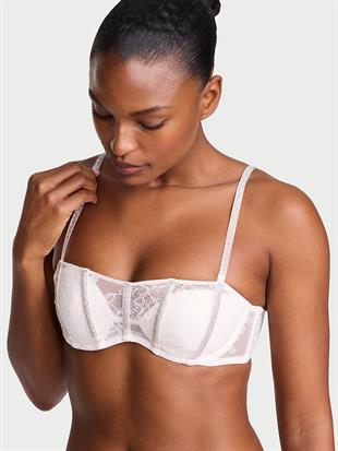 Dantelli Gradyan Işıltılı Bandeau Sütyen