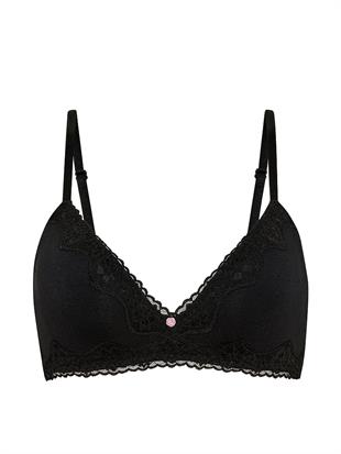 Dantelli Hafif Dolgu Destekli Balensiz Sütyen