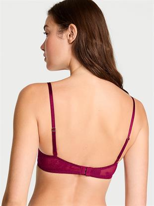 Dantelli Hafif Dolgu Destekli Dekolteli Demi Sütyen