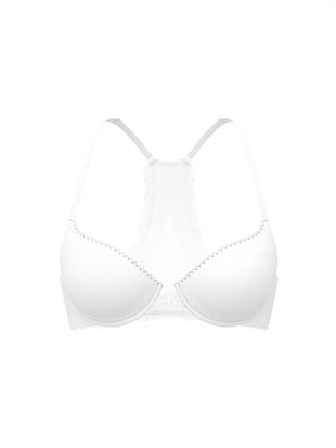 Dantelli Hafif Dolgu Destekli Racerback Demi Sütyen