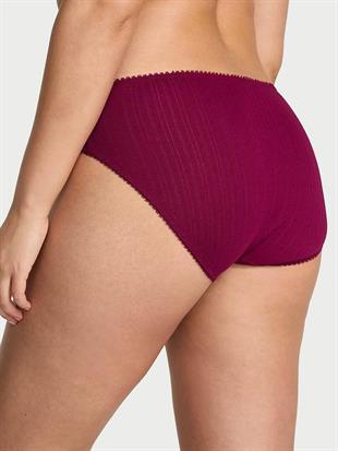 Dantelli Pointelle Derin Bacak Kesim Külot