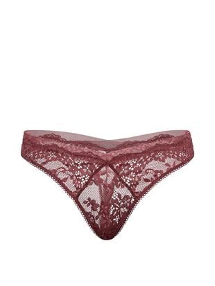 Dantelli Tül Detaylı Tanga
