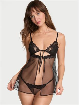 Dantelli Üçgen Babydoll Takımı
