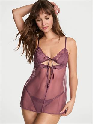 Dantelli Üçgen Babydoll Takımı