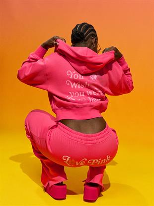 Dar Kesim Fermuarlı Kapüşonlu Sweatshirt