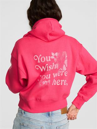 Dar Kesim Fermuarlı Kapüşonlu Sweatshirt