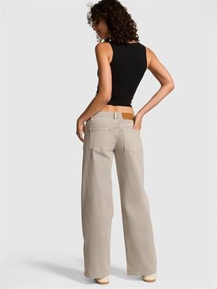 Denim by PINK Düşük Bel Bol Paça Pantolon
