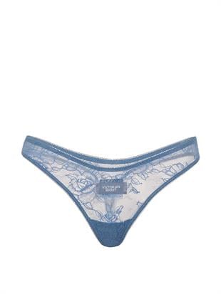 Denim Dantel Detaylı Tanga