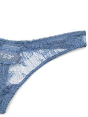 Denim Dantel Detaylı Tanga