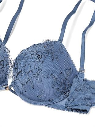 Denim Dantelli Push-Up Sütyen