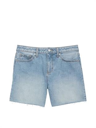 Denim Düz Kesim Şort