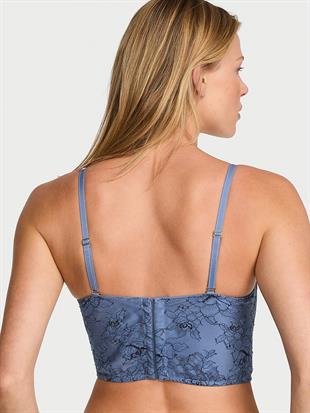 Denim İşlemeli Büstiyer Korse Top