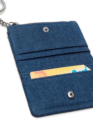 Denim Katlanabilir Fermuarlı Kartlık