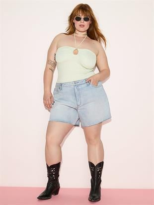Denim Mini Etek