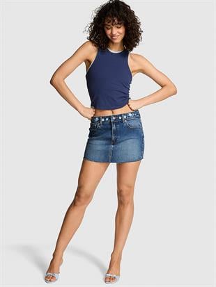 Denim Mini Etek