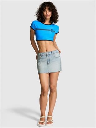 Denim Mini Etek
