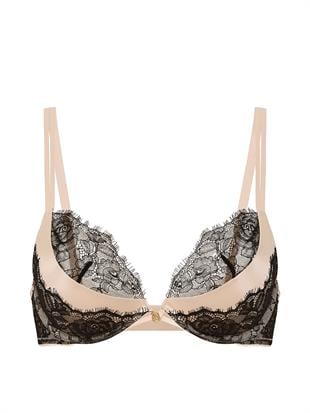Derin Dekolteli Push-Up Sütyen