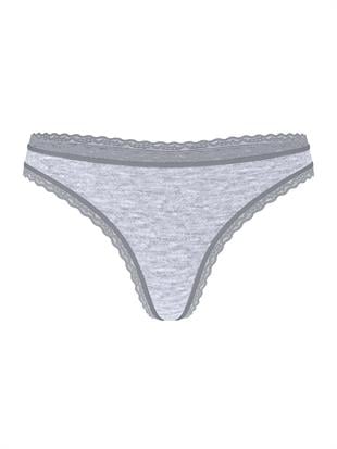 Esnek Pamuklu Dantel Belli Tanga