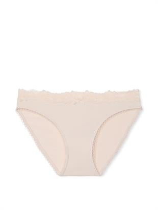Esnek Pamuklu Dantelli Bikini Külot