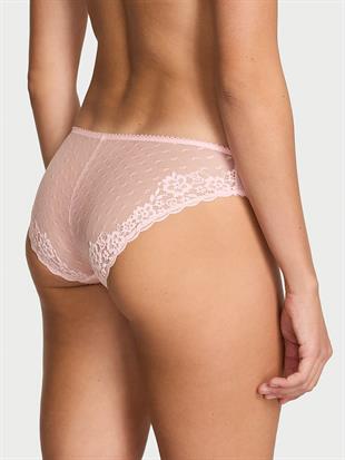 Esnek Pamuklu Kalp Dantelli Bikini Külotu