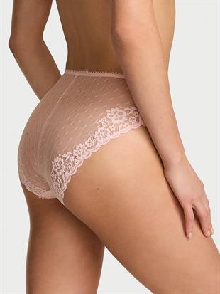 Esnek Pamuklu Kalp Dantelli Brief Külot