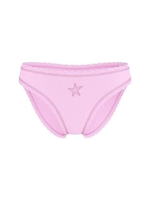 Esnek Pamuklu Pointelle Dantelli Bikini Külot