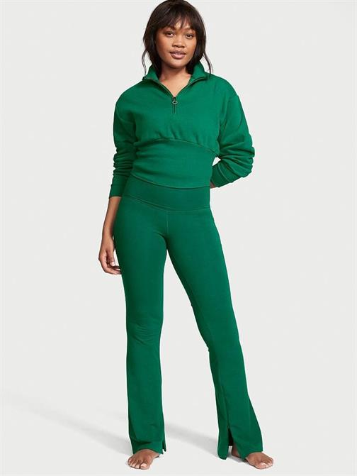 Fermuarlı Balıkçı Yaka Pamuklu Polar Sweatshirt