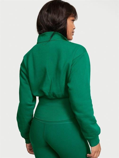 Fermuarlı Balıkçı Yaka Pamuklu Polar Sweatshirt