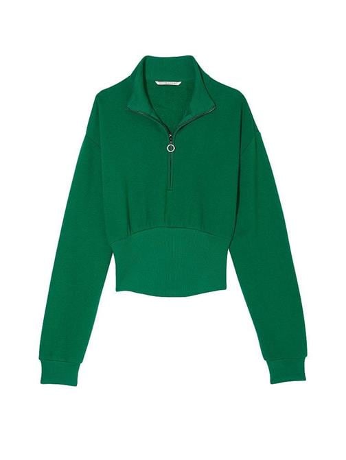 Fermuarlı Balıkçı Yaka Pamuklu Polar Sweatshirt