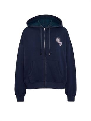Fermuarlı Kapüşonlu Sweatshirt
